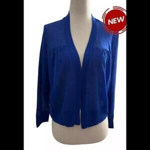 👠👚💙Thalia Sodi Women Size Large Cardigan Shirt Long Sleeve Blue